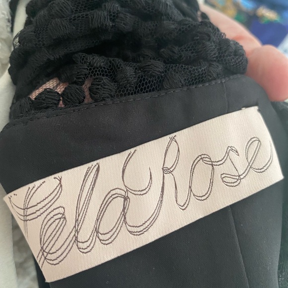 Lela Rose long sleeve Swiss dot little black dress NWT - Picture 9 of 14